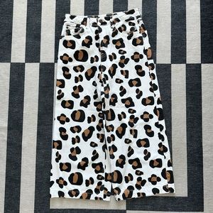 Cheetah print Top Shop denim pants